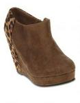 Utopia Brown Animal Print Wedge Boots
