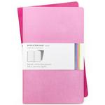 Moleskine Pink 2-Piece Volant Large Ruled Paper Notebook