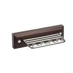 Steel Craft Wood 'n Steel Toothbrush And Paste Holder  Grey