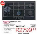 Defy Gemini Gas Hob(dhg121)