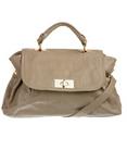Vikson Leather Tote In Grey
