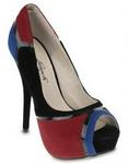 Launch Colourblock Heels  Black