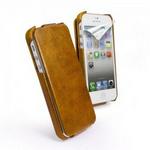 Tuff-Luv iPhone 5 Vintage Flip Case Moulded Shell & Screen Protector Brown
