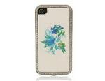 Shining Rhinestones Frame Orchid Design Protective Case for iPho