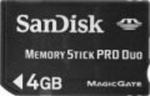 SanDisk 4GB Memory Stick Pro Duo Memory Card