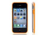 Dual Colored Protective Frame for iPhone 4S (Orange & Transp