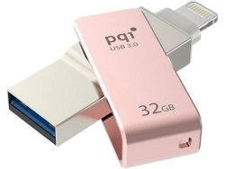 Iconnect MINI Apple Mfi 32GB Mobile Flash Drive W Lightning Connector For Iphones Ipads Ipod Mac & PC USB 3.0 Rose Gold Model 6I04-032G