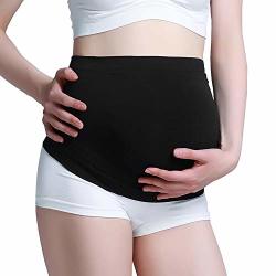 Maternity Waistband Stretch Pregnancy Belly Band Back Support Black Size Small