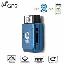 Gps Tracker Winnes Obdii Real Time MINI Gps Tracker Car Vehicle Tracking System Gps Locator With App For Ios & Android Schwarz