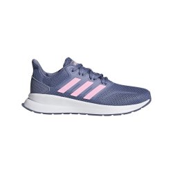 Adidas Size 2 Runfalcon Kids Shoes in Grey & Pink