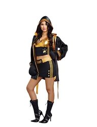 Dreamgirl Women's World Champion Costume Black gold XL