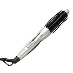 Miracomb Hair Curler Straightening Brush Ceramic Tourmaline Cool Touch Pro Multi Styler With 5 Heat Adjustments 1.25 Inch Barrel Auto Shut Off White Enhanced