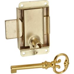 Screw-on Lock Brass-plated