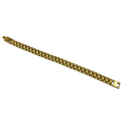 Men Gold Stainless Steel Link Bracelet - Alessandro