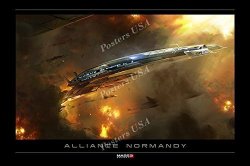 Cgc Huge Poster - Mass Effect 3 Alliance Normandy 1 2 PS3 Xbox 360 Glossy Finish - OTH712 24" X 36" 61CM X 91.5CM