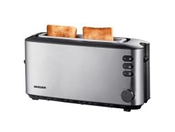 Severin Automatic Long Slot Toaster 2 Slice in Black & Silver