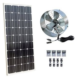 65 Watts Ventilator Fan DCHOUSE Solar Power Attic Gable Fan 100 Watts Monocrystalline Solar Panel Module 