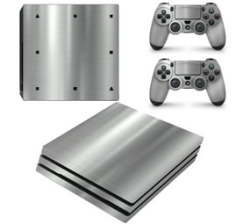 Skin-nit Decal Skin For PS4 Pro: Chrome Silver