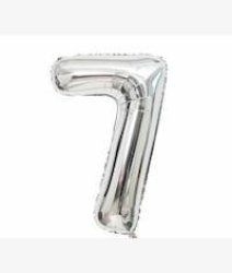 Casey 102CM Silver Balloon NUMBER.7 Retail Packaging No