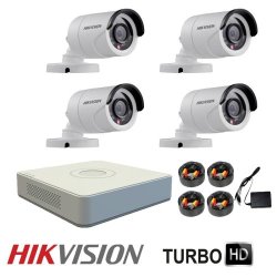 Hikvision Turbo HD 720P - 4CH Dvr And 4 Camera Diy Kit