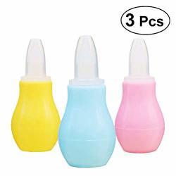 Ultnice Baby Nasal Aspirator Safe Nose Cleaning Bulb Gently Clears Infant's Mucus Infant Nasal Baby Nose Cleaner Safe Hygienic Snot Sucker Remover 3PCS
