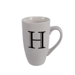 Mug - Household Accessories - Ceramic - Letter H Design - White - 6 Pack