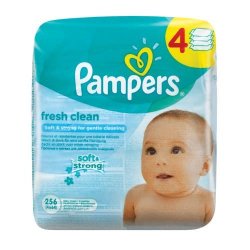Pampers Baby Fresh Clean Wipes 4X 64 Wipes