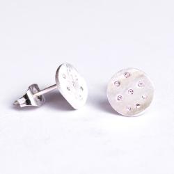 Sterling Silver Stud & Cubic Zirconia Earrings - Silver Cubic Zirconia