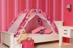 DERYAN Cot Toddler Bed Tent - Mosquito Net - Pink Camouflage