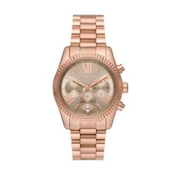 Lexington Womens Rose Gold Stainless Steel Watch - MK7217