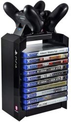 Numskull PS4 Games Storage Tower With Dual Controller Charger