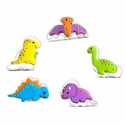 Cookie Cutters Set Of 5 Pcs MINI Dinosaurs Molds Stainless Steel Cookie Cutting Mold Cartoon Baking Mold Fondant Tool Pastry Biscuit Cake Baking Mould