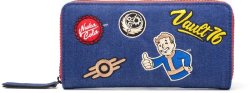 Fallout - Vault 76 Denim Zip Around With Patches Multicolor Wallet
