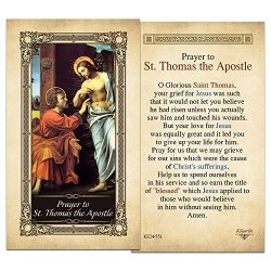 St. Thomas The Apostle Laminated Holy Card - Pack Of 10