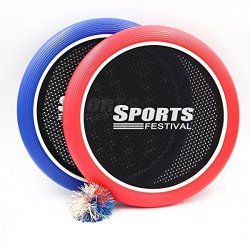 Sports Festival Slap Ball Hand Trampoline Super Disc Flying Disk Frisbee Bounce Game With Set Of 2 With 1 Colorful Super Koosh Rubberband Bouncy Ball