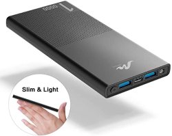 10000MAH Cell Phone External Battery Pack Portable Phone Charger Power Bank 5V 3.1A Fast Charging Travel Mobile Phone Charger Compatible With Iphone 6 6S 7 8 X XS XR 11 IPAD And