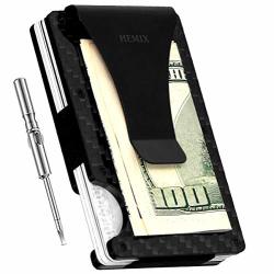 Hemix Minimalist Carbon Fiber Wallet Front Pocket Wallet - Mens Wallet - Fiber Wallet - Rfid Blocking Wallet
