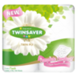 Twin Ply Toilet Rolls White 4 Pack