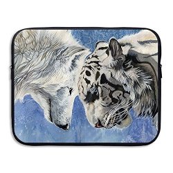 Wolf Tiger Print Business Briefcase Laptop Sleeve For 15 Inch Macbook Pro Air Lenovo Samsung Sony