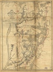 Map: 1860 Of The Confederate Lines From Fort Gregg To Mrs. Price's : Virginia|civil War|fortification|history|richmond Region|richmond Region|virginia