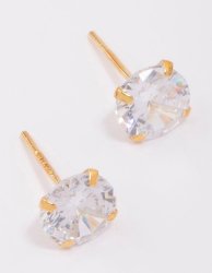 Goldair Gold Plated Sterling Silver Cubic Zirconia Stud Earrings