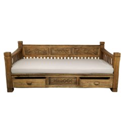 Burmese Teak Daybed With Cushion Sotran Dekorativ