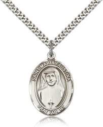 BLISS Sterling Silver St. Maria Faustina Pendant