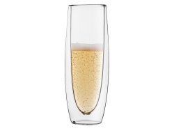Double Wall Champagne Glasses 170ML 2PK
