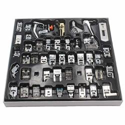 Doralo Sewing Machine Presser Foot Set For Janome Brother Singer Domestic Part Sewing Machine Kit Household Diy Spare Parts Accessories 250 255 25MM 45 Pcs