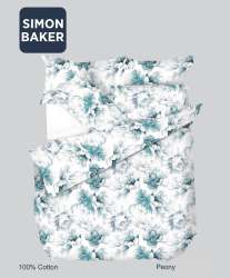 Simon Baker Peony Cotton Printed Duvet Cover Set Various Sizes - Multi Three Quarter 150CM X 200CM +1 Pillowcase 45CM X 70CM