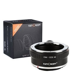 K&f Concept Lens Mount Adapter With Tripod For Olympus Om Manual Lens To Canon Eos M Ef-m Mirrorless Camera