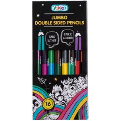 Jumbo Double Sided Coloured Pencils 8 Pack