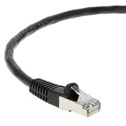 Installerparts Ethernet Cable CAT6 Cable Shielded Sstp Sftp Booted 15 Ft - Black - Professional Series - 10GIGABIT SEC Network High Speed Internet Cable 550MHZ
