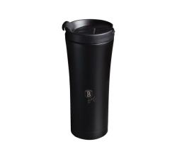 500ML Thick Walled Travel Coffee Mug - Black Rose
